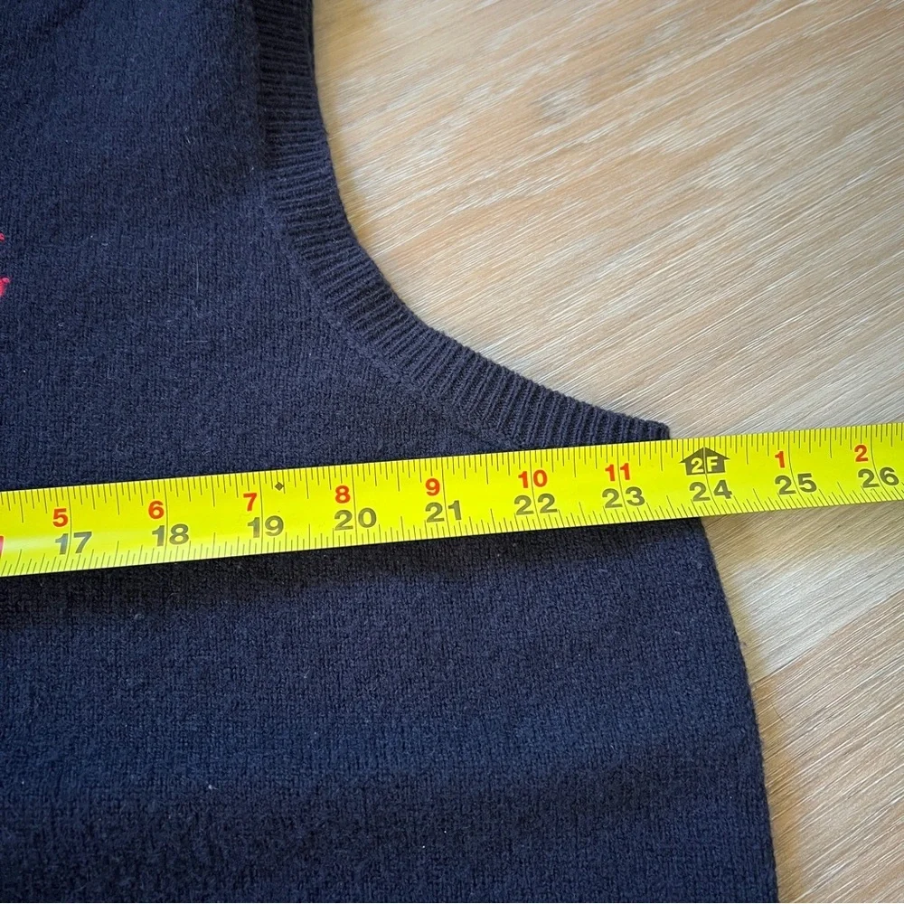 Polo Ralph Lauren Lambswool Sweater Vest XL Navy V Neck wool